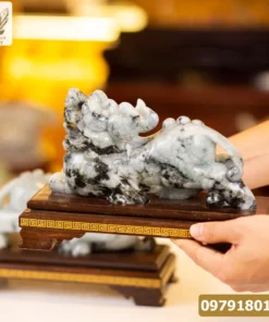 Cặp Tỳ Hưu Ngọc Phỉ Thúy (Ngọc Jadeite) Tự Nhiên Cao Cấp 5,4kg, 24cm - M2282