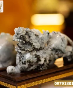 Cặp Tỳ Hưu Ngọc Phỉ Thúy (Ngọc Jadeite) Tự Nhiên Cao Cấp 5,4kg, 24cm - M2282