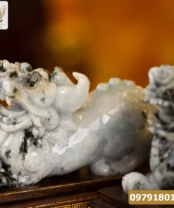 Cặp Tỳ Hưu Ngọc Phỉ Thúy (Ngọc Jadeite) Tự Nhiên Cao Cấp 5,4kg, 24cm - M2282