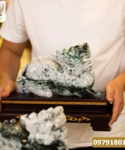 Cặp Tỳ Hưu Ngọc Phỉ Thúy (Ngọc Jadeite) Tự Nhiên Cao Cấp 12,3kg, 29cm - M2317