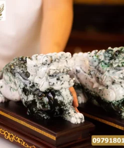 Cặp Tỳ Hưu Ngọc Phỉ Thúy (Ngọc Jadeite) Tự Nhiên Cao Cấp 12,3kg, 29cm - M2317