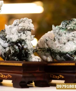 Cặp Tỳ Hưu Ngọc Phỉ Thúy (Ngọc Jadeite) Tự Nhiên Cao Cấp 12,3kg, 29cm - M2317