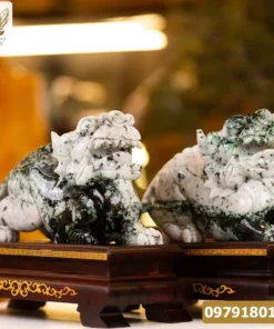 Cặp Tỳ Hưu Ngọc Phỉ Thúy (Ngọc Jadeite) Tự Nhiên Cao Cấp 12,3kg, 29cm - M2317