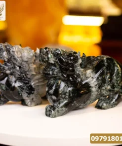 Cặp Tỳ Hưu Ngọc Phỉ Thúy (Ngọc Jadeite) Tự Nhiên Cao Cấp 16kg 32cm - M2319