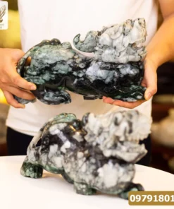 Cặp Tỳ Hưu Ngọc Phỉ Thúy (Ngọc Jadeite) Tự Nhiên Cao Cấp 15,6kg, 35cm - M2318