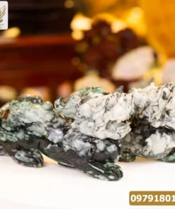 Cặp Tỳ Hưu Ngọc Phỉ Thúy (Ngọc Jadeite) Tự Nhiên Cao Cấp 15,6kg, 35cm - M2318