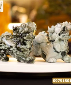 Cặp Tỳ Hưu Ngọc Phỉ Thúy (Ngọc Jadeite) Tự Nhiên Cao Cấp 16kg, 35cm - M2318