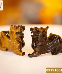 Cặp Tỳ Hưu Thạch Anh Mắt Hổ 10cm - M0699