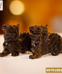 Cặp Tỳ Hưu Thạch Anh Mắt Hổ 10cm - M0699