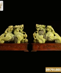Cặp Tỳ Hưu Ngọc Serpentine Cổ Siêu Khủng - M1405
