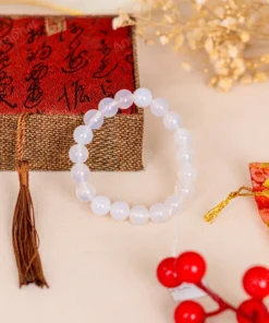 Vòng Tay Mã Não Trắng 1A 10 Ly 079-0341A-10