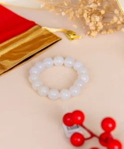 Vòng Tay Mã Não Trắng 1A 12 Ly 079-0341A-12