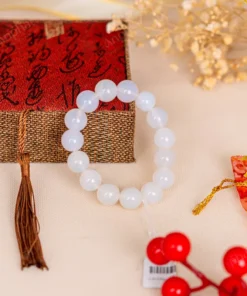 Vòng Tay Mã Não Trắng 1A 12 Ly 079-0341A-12