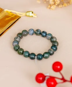 Vòng Tay Mã Não Xanh Rêu 3A 10 Ly 079-0383A-10