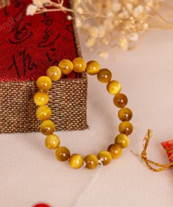 Vòng Tay Mắt Hổ Vàng Sáng 2A 8 Ly 079-0422A-8