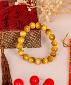 Vòng Tay Mắt Hổ Vàng Sáng 2A 10 Ly 079-0422A-10