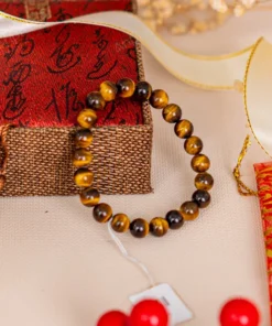 Vòng Tay Mắt Hổ Vàng Nâu 4A 8 Ly 079-0414A-8