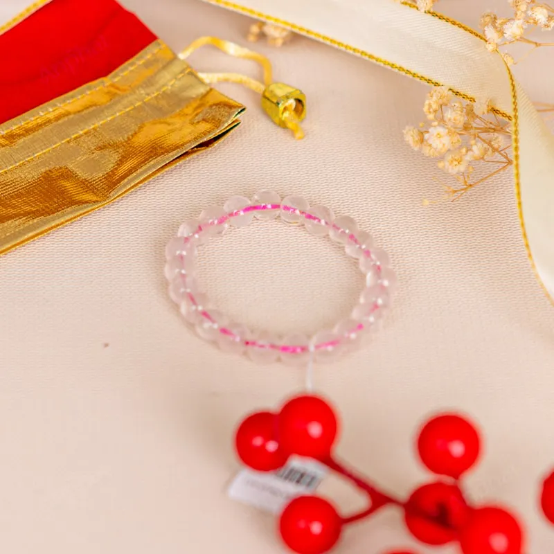 Vòng Tay Thạch Anh Hồng 1A 8 Ly 079-0761A-8