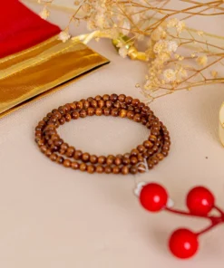 Vòng Tay Thạch Anh Nâu Đồng 4A Loại Cuốn 3 Vòng 5 Ly 080-0834A-5