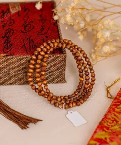 Vòng Tay Thạch Anh Nâu Đồng 4A Loại Cuốn 3 Vòng 5 Ly 080-0834A-5