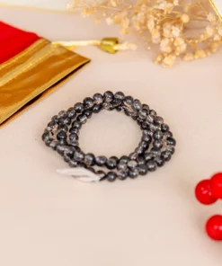 Vòng Tay Thạch Anh Tóc Đen 1A Loại Cuốn 3 Vòng 6,5 Ly 080-0811A-6.5